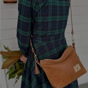 Cigar Leather Crossbody Bag